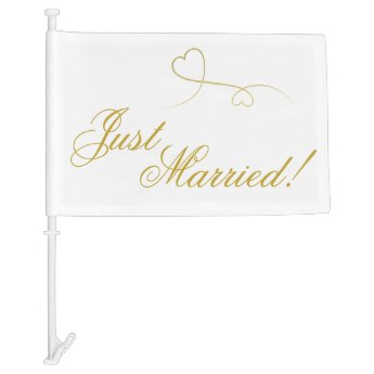 Just Married! | Two Gold Hearts | Elegant Wedding
