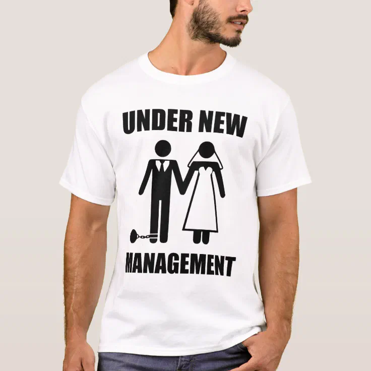 Manager and under new management just married t-shirt couples partners wedding 