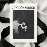 Just Married Unique Modern Minimalist Wedding