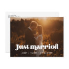 Just married Vintage retro script photo
