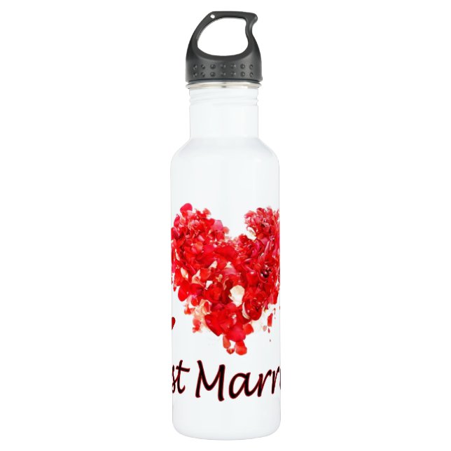 "Just Married" Water Bottle (Front)
