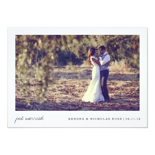 Just Married | Wedding Announcement | Zazzle