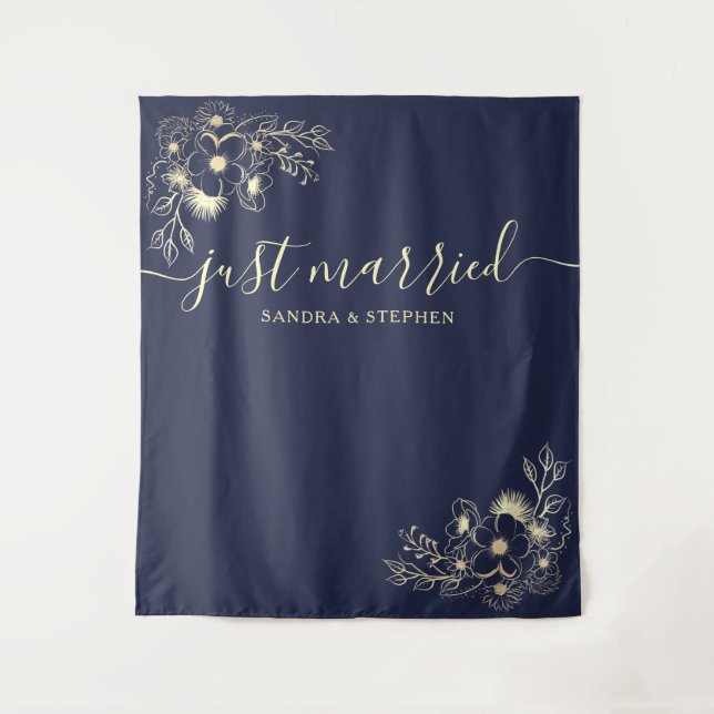 Just Married Wedding Backdrop (Front)