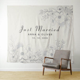 Just Married Wedding Backdrop