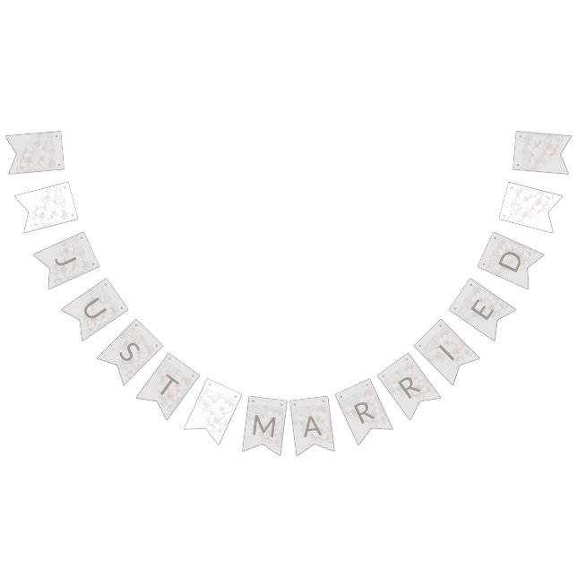 Just Married Wedding Bunting Flags (All)