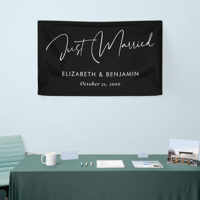 'Just Married' Wedding Car Banner - Personalized (Tradeshow)