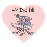 Just Married Wedding Car Heart Sticker