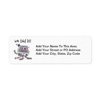 Just Married Wedding Car Label