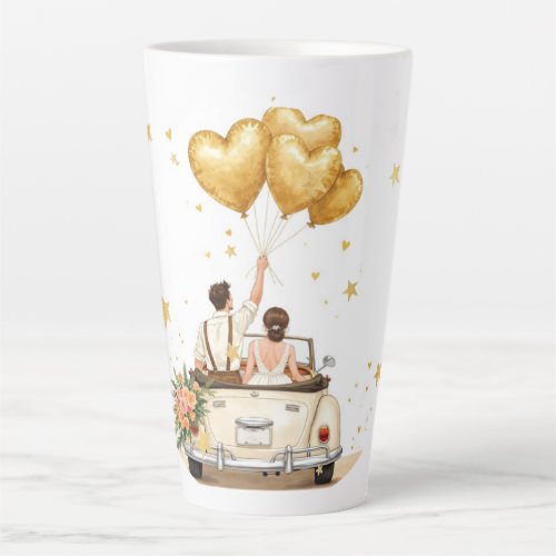 Just Married Wedding Couple Latte Mug