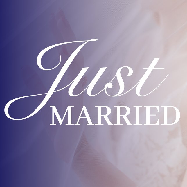 Just Married | Wedding Elegant White Window Cling (Creator Uploaded)