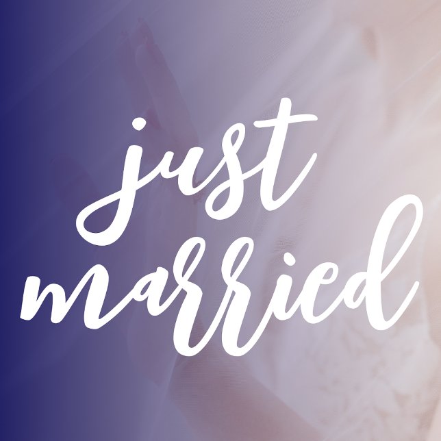 Just Married | Wedding Elegant White Window Cling (Creator Uploaded)