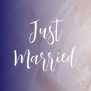 Just Married   Wedding Elegant White Window Cling