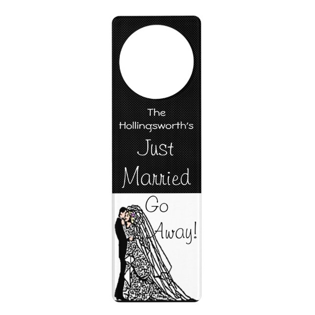 Just Married Wedding Gift Door Hanger (Front)