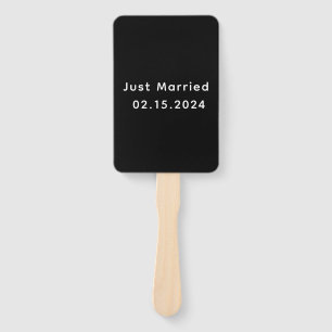 Just Married Wedding  Hand Fan