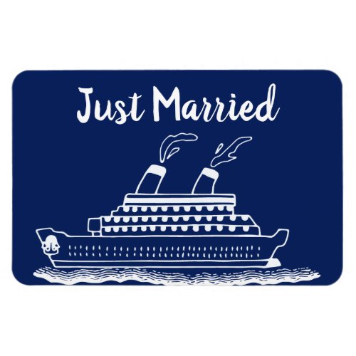 Just Married Wedding Honeymoon Cruise Cabin Door  Magnet