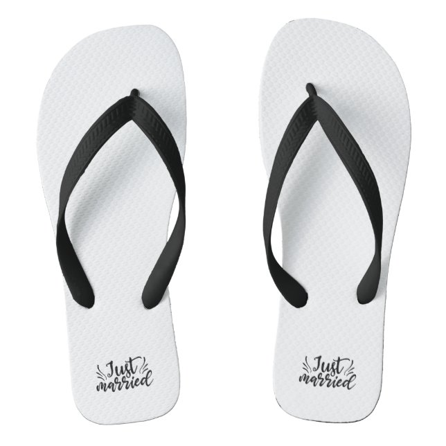 Just Married Wedding Marriage Slippers (Footbed)