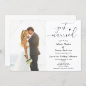 Just Married Wedding Reception Invitation (Front/Back)