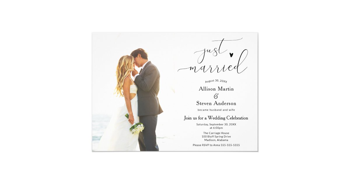 just-married-wedding-reception-invitation-zazzle