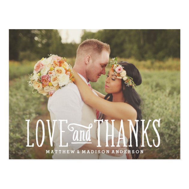 Just Married | Wedding Thank You Postcard