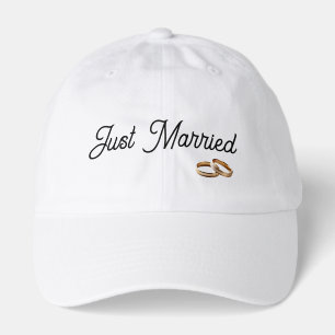 Just Married Weddings Rings Hat