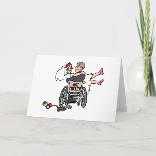 Just Married Wheelchair Announcement