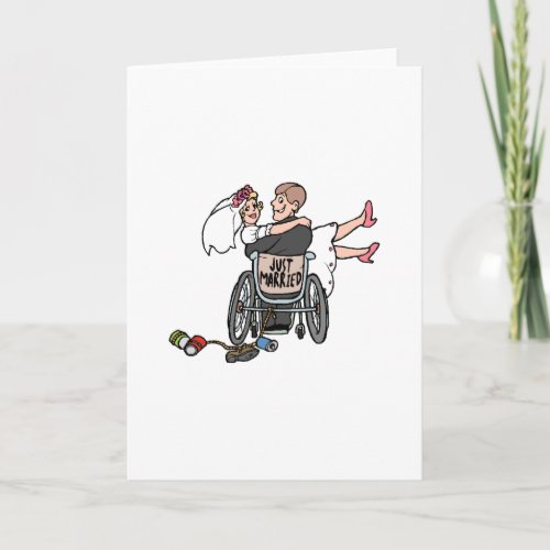 Just Married Wheelchair Announcement