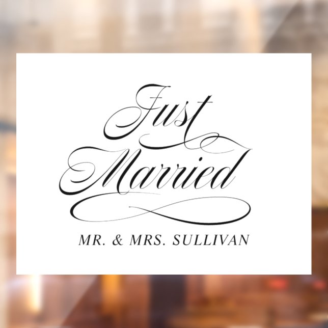 Just Married Window Cling (Sheet 2)