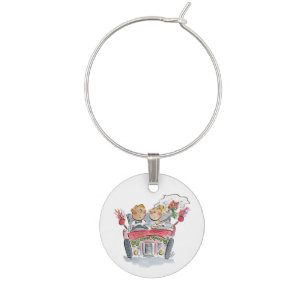 Just Married Wine Charm