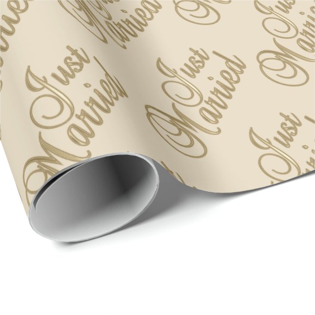 Just Married Wrapping Paper (Roll Corner)
