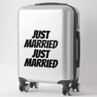 JUST MARRIED XL Car Stickers (2) - BLACK