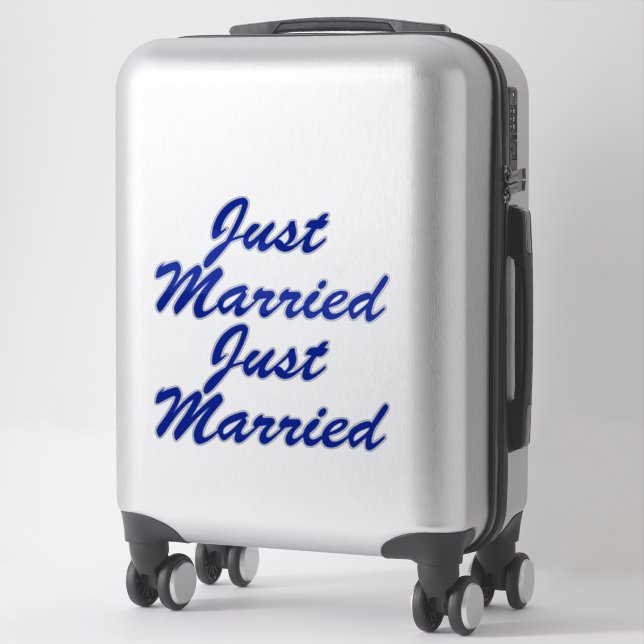 JUST MARRIED XL Car Stickers (2) - MIDNIGHT BLUE (Suitcase)