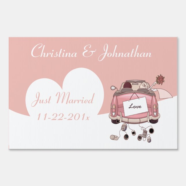 Just Married Yard Sign (Front)