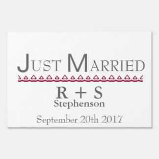 Just Married Yard Sign
