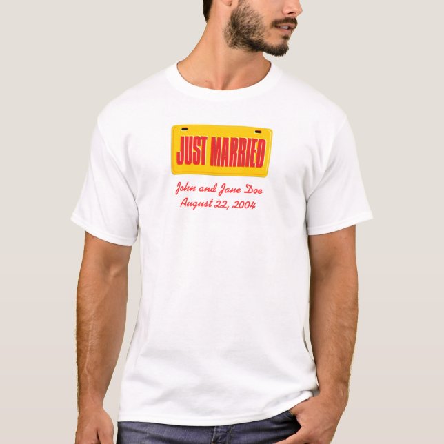 Just Married - Yellow T-Shirt (Front)