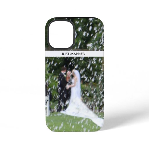 Just Married Your Photo Minimalistic iPhone 12 Mini Case