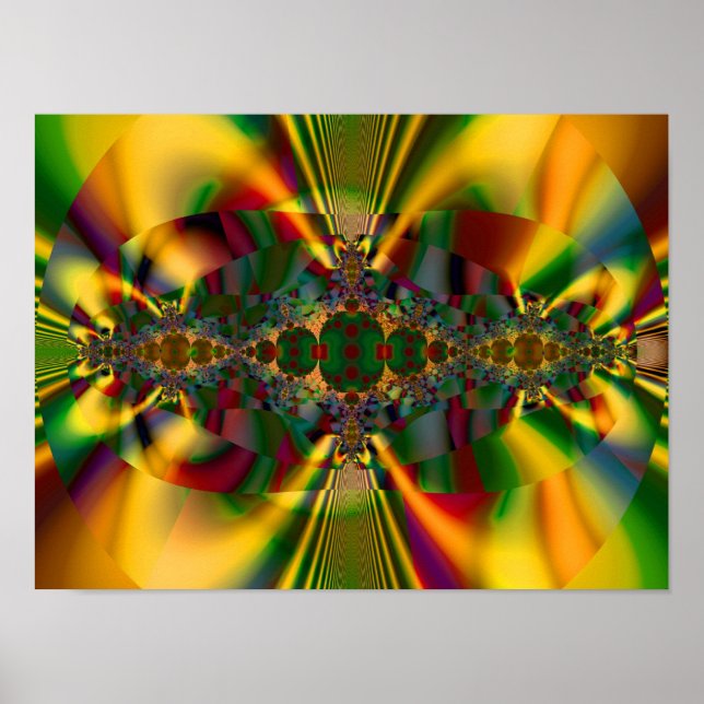 Just Math Cool Abstract Fine Fractal Art Poster (Front)