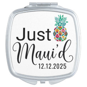  Just Maui'd   Hawaii Honeymoon Couple  Compact Mirror