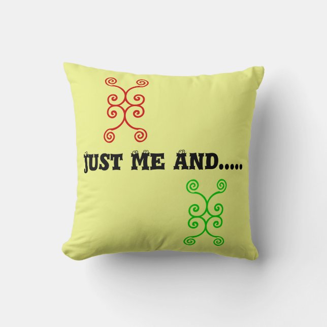 Just Me Throw Pillow (Front)