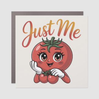 Just Me Tomato Car Magnet