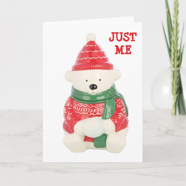 "JUST ME WISH U THE MERRIEST CHRISTMAS EVER" CARD (Front)