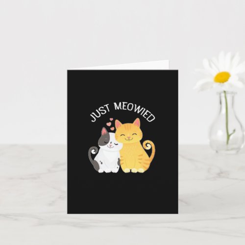 Just Meowied greeting card  Wedding  