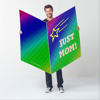 Just Mom Superstar Blue, Green Star My Life 36x48 Card