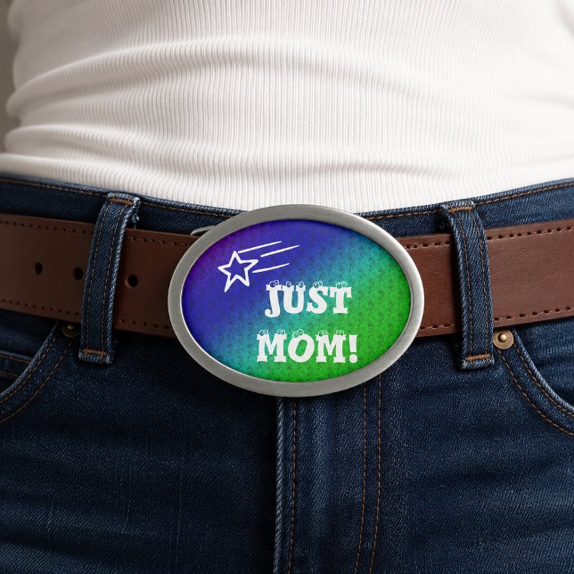 Just Mom Western Cowgirl Shooting Star Blue Green Belt Buckle (Just Mom Western Cowgirl Shooting Star Blue Green Belt Buckle)