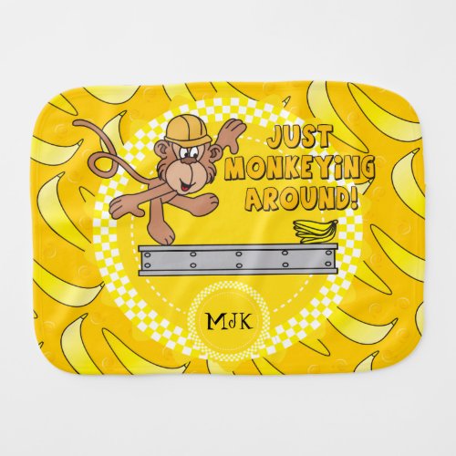 Just Monkeying Around  Baby Burp Cloth