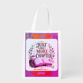 just more one chapter grocery bag