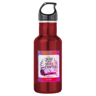 just more one chapter stainless steel water bottle