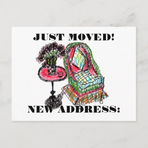 JUST MOVED NEW ADDRESS POSTCARD