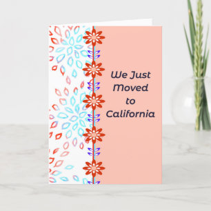 Just Moved to California Announcement Card