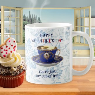 Just My Floral Vintage Teacup Valentine's Day Tea