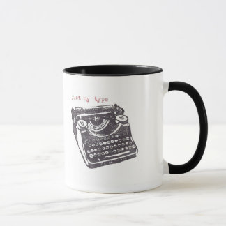 "just my type" mug